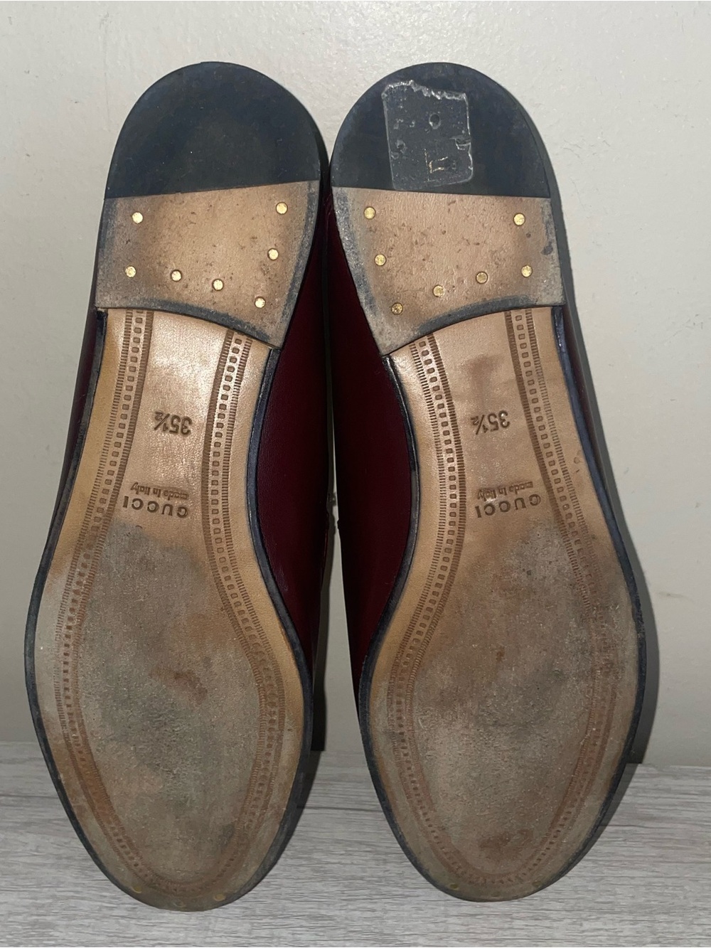 Authentic Gucci Womens Leather Horsebit Loafers in Vintage Bordeaux. Pre-Owned - Picture 6 of 13